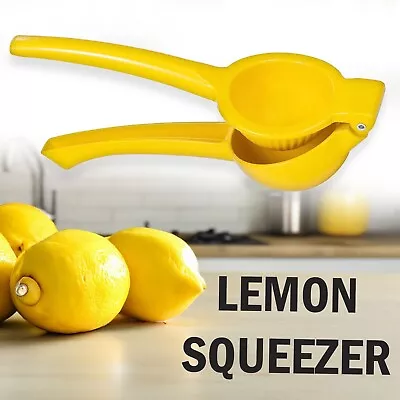 Manual Lemon Citrus Lime Juicer Squeezer Hand Press Kitchen Tool Metal Yellow • $10.99