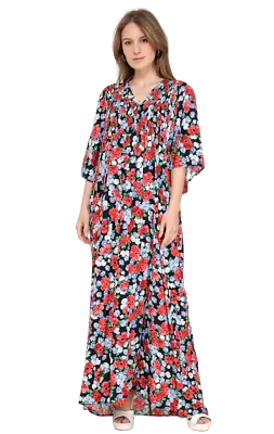 Ladies Plus Size Floral Dress Summer Party Floral Holiday Long Dress Oversized • £6.99