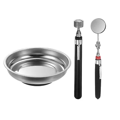 4 X1.18  Round Magnetic Tray Set With Telescoping Stick And Pick-up Tool • $20.74