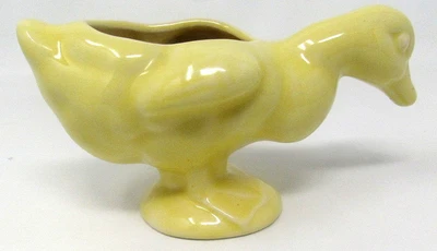 $1.99 • Buy Yellow Duck Goose Planter Flower Vase Vintage Plant Pot Succulent Pottery