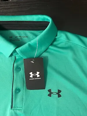 Large Tall ✔️Under Armour Men's Tech Loose-Fit Golf Polo Green Size Large Tall • $37.50