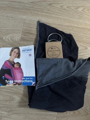£40 • Buy Didymos Double Face Wrap Sling Baby Carrier Size 6 * Grey (470cm 4.7m)