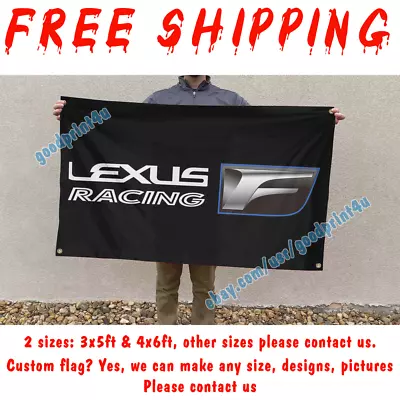 Lexus Racing F Banner Flag 3x5 Ft Car Racing Garage Wall Decor Sign 2023 NEW • $15.95