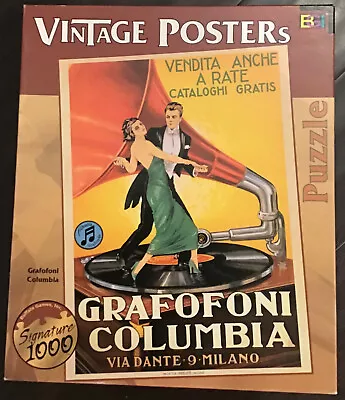 Vintage Posters Puzzle Grafofoni Columbia Ia Via DANTE 9 MILano 1000 Pieces  • $18