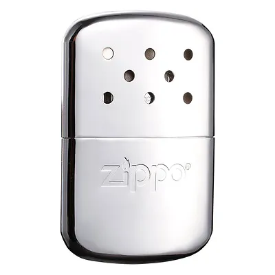 Zippo 12 Hour Hand Warmer With Cloth Pouch Silver Chrome 40323 New In Box • $17.33