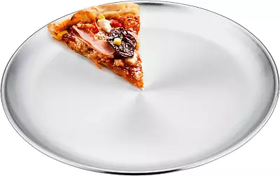 E-Far 12 Inch Pizza Pan Stainless Steel Pizza Pie Pan Tray Platter Healthy Met • $13.26