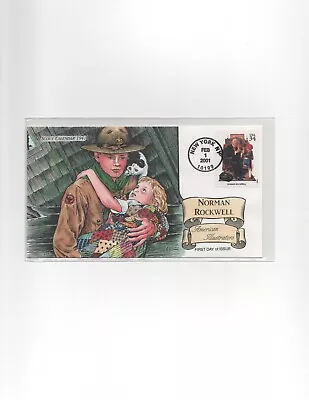 First Day Cover 2001 American Illustrators Norman Rockwell In Sleeve • $19.99