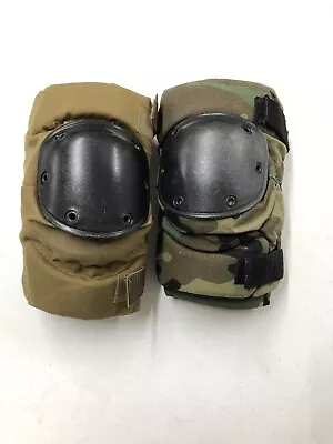 1 Pair KNEE PADS Woodland /COYOTE BROWN USGI Tactical Protective Military Small • $26.70