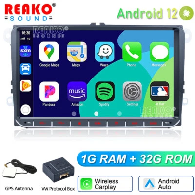 $142.99 • Buy For VW Golf MK5 Jetta Passat 9  Android 12 Apple Carplay Car Stereo Radio GPS