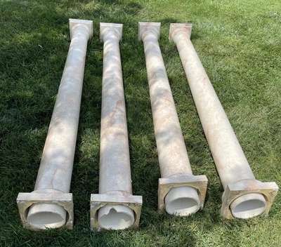 $250 • Buy 8' Decorative Tapered Columns/Pillars/Posts Fiberglass/Composite Set Of 4 - Used