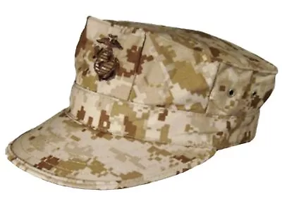 New* USMC Issued 8 Point Cover MARPAT Desert Marine EGA Hat Cap • $24.59