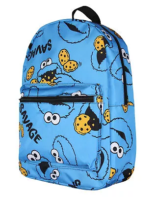 Sesame Street Backpack Cookie Monster Savage Laptop School Travel Backpack • $33.95