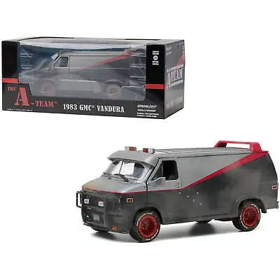 Greenlight 1/24 Diecast Model Van The A-Team 1983 GMC Vandura Weathered Version • $45.17