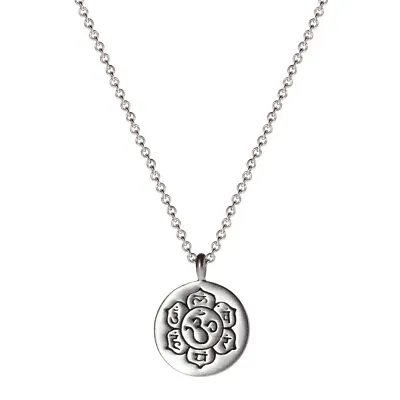 Me&Ro Sterling Silver Small Chakra Flower Pendant. 18  Chain • $145