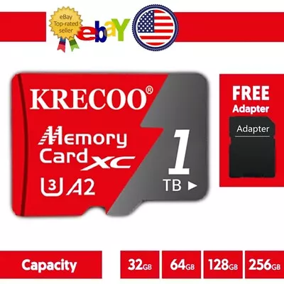 Extreme Micro SD Memory Card Class10 U3 A2 64GB 128GB 256GB 1TB Free Adapter Lot • $4.07