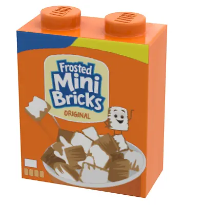 Frosted Mini Bricks Cereal - Custom Printed 1x2x2 Brick Made Using LEGO Parts • $2