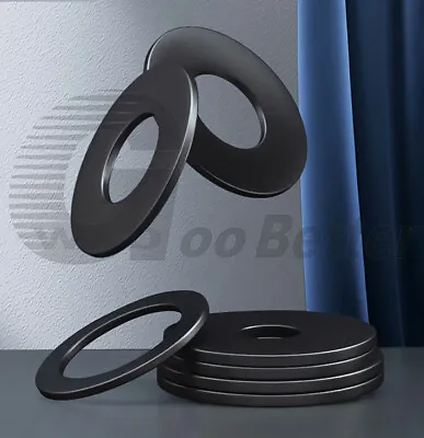 Flat Washer M2 ~ M30 Black 8.8 Grade Carbon Steel General Purpose Flat Washers • $2.39