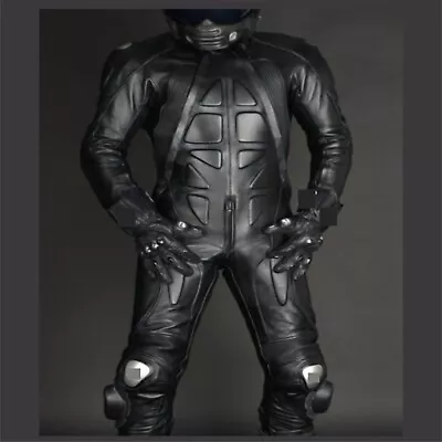 New Six Pack Batman Style 1 Piece Motorbike Motorcycle Racing Leather Suit • $228