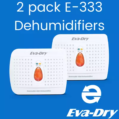 Eva-Dry E-333 Renewable Mini Dehumidifier 2 Pack! • $45.95