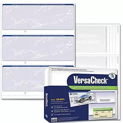 VersaCheck Secure Checks - 750 Blank Business Checks - Blue Prestige - 250 Sheet • $44.02