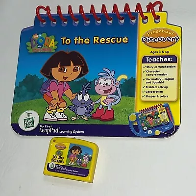Leap Frog My First LeapPad Dora The Explorer To The Rescue Book & Cartridge A • $4.99