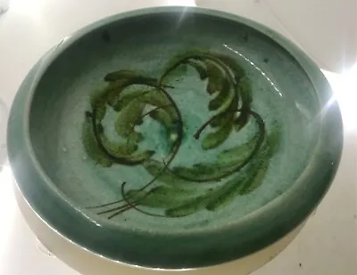 £54 • Buy Vintage William Moorcroft Green Leaf Small Bowl Pin Dish Signed 1928-1949