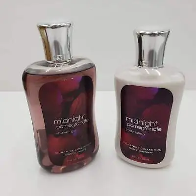 Bath & Body Works MIDNIGHT POMEGRANATE Shower Gel & Body Lotion NEW • $39.47