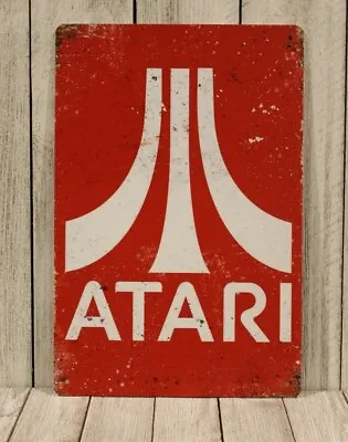 Atari Tin Metal Sign Toy 80s Video Games Man Cave Vintage Look Boys Room XZ • $10.97