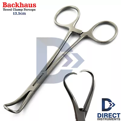 Backhaus Towel Clamp Locking Forceps 5.5'' Grasping Tissue Surgical Veterinary • $7.25