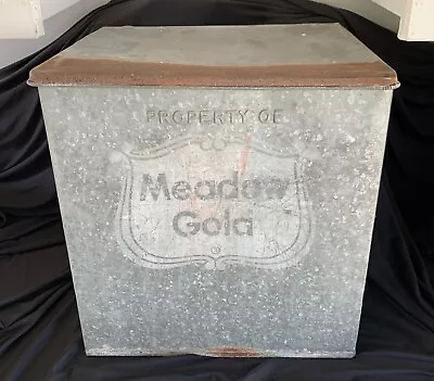Vintage 1960'Meadow Gold Home Delivery Porch Insulated Milk Dairy Box Home Decor • $39.99