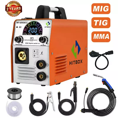 4 In 1 MIG Welder 200A 110V 220V DC Inverter Gasless Gas MIG TIG Welding Machine • $170.99