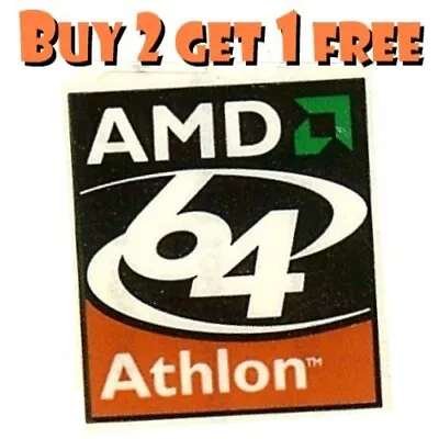 AMD Athlon 64 Case Badge Sticker Decal 22.5 X 25mm • $1.25