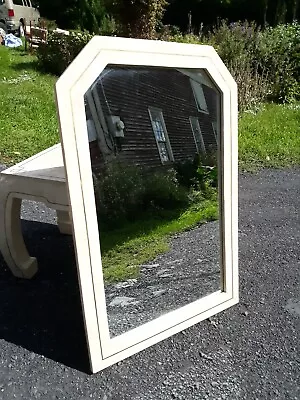 Vintage Maitland Smith Tesselated Travertine And Brass Mirror • $350