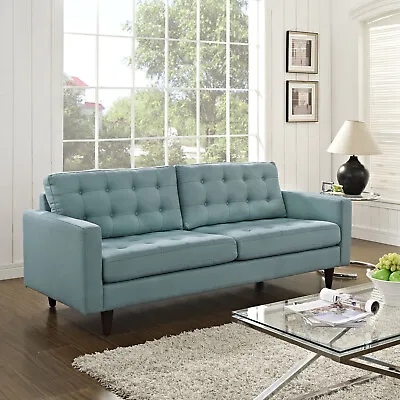 Modway Empress Mid-Century Modern Upholstered Fabric Sofa In Laguna • $895.16