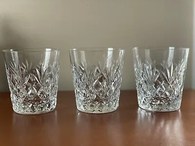 Set Of 3 Mikasa Old Fashioned Glasses Ambassador Vintage Barware Cut Crystal • $49.99