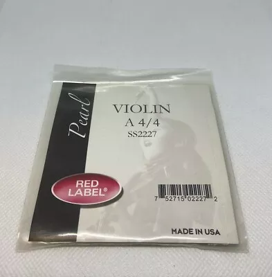 Super Sensitive Pearl Red Label Violin A Sting 4/4 Ss2227 • $8.88