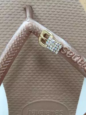 £7.90 • Buy Personalized Crystal Charms For Flip Flops Havaianas SLIM And Similars
