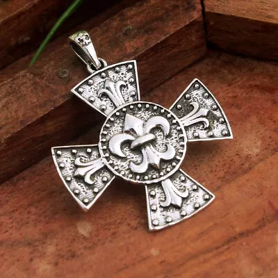 925 Sterling Silver Maltese Cross Handmade Designer Pendant Unisex Gift • $16.99