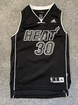 Adidas Jersey Kids Boys Youth Size S (8) Miami Heat #30 Michael Beasley Black • $19.99