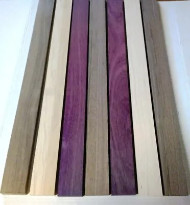 2 PURPLEHEART 3 Walnut 2 Maple 3/4  X 2  X 16  DIY Wood Kit Cutting Boards Tray • $39