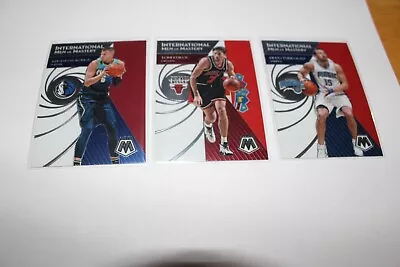 2019-20 Mosaic 3 Card Lot International Men Of Mastery Kukoc Turkoglu Porzingis • $2.73