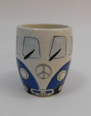 $17.99 • Buy Bus Volkswagen Mug CamperVan Coffee Cup Tea Blue White VW Ceramic Puckator.