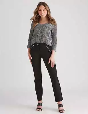 ROCKMANS - Womens Tops -  3/4 Sleeve Mix Stitch Knitwear Top • $15.92