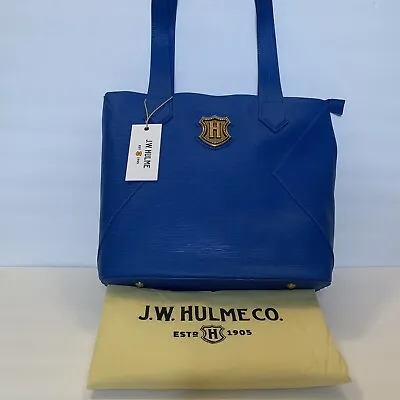 J.W. Hulme Co Blue Leather Zippered Tote • $99