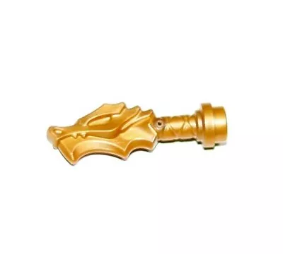 10x NEW LEGO Pearl Gold Weapon Sword Hilt With Dragon Head 36017 80105 • $13.47