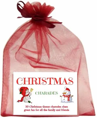 Charades Christmas Games Cards - Classic Family Game Xmas Kids Festive Eve XMCC • £4.49