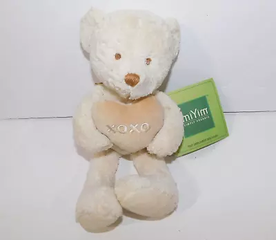 MiYim Simply Organic 10  Plush Cream Bear With Heart XOXO Stuffed New With Tag • $35.49