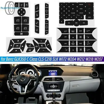 For Mercedes Benz Car Repair Button Door Steering A/C Window Radio Sticker Set • $6.49