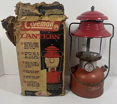 Vintage Red 1955 Coleman Lantern Model 200a Rare With Box!! • $199.98