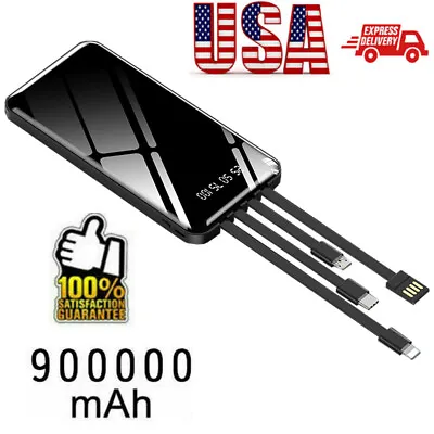 900000mah Power Bank Portable External Battery Charger LED 4 USB For Cell Phone • $15.95